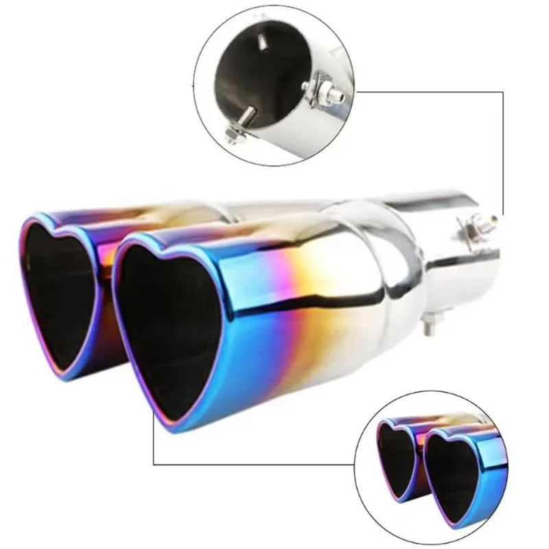63mm Stainless Steel Exhaust Tip with Colorful Muffler Finish