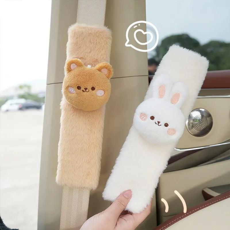 2PCS Kids Seatbelt Shoulder Pads - Universal Cute Animal Car Covers