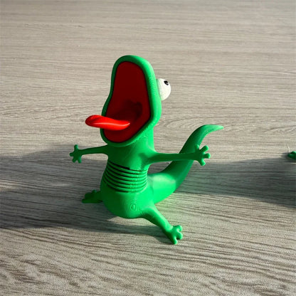 Cute 3D Printed Swinging Head Lizard Car Dashboard Decor