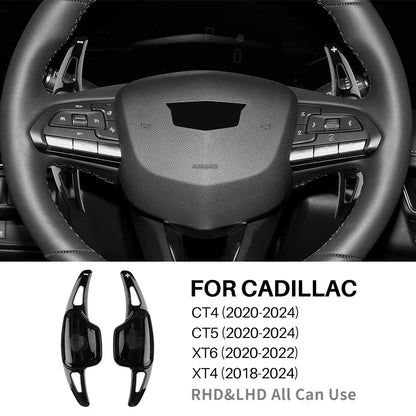 Car Steering Wheel Shift Paddle Shifter For Cadillac CT4 CT5 XT6 XT4 2018 2019 2 - black / ABS / for CT5 20-24