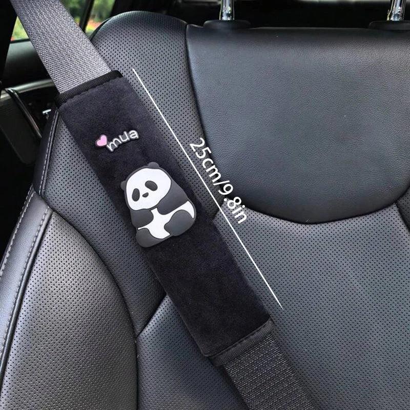 2pcs Panda Car Seat Belt Shoulder Covers Anti-Strangulation Safety