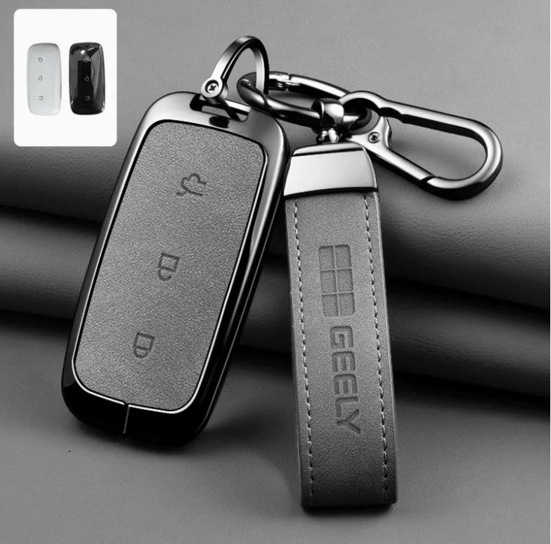 Zinc Alloy Leather Key Case Cover For Geely Galaxy EX5 E5 L6 L7