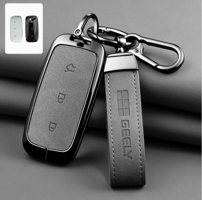 Zinc Alloy Leather Key Case Cover For Geely Galaxy EX5 E5 L6 L7