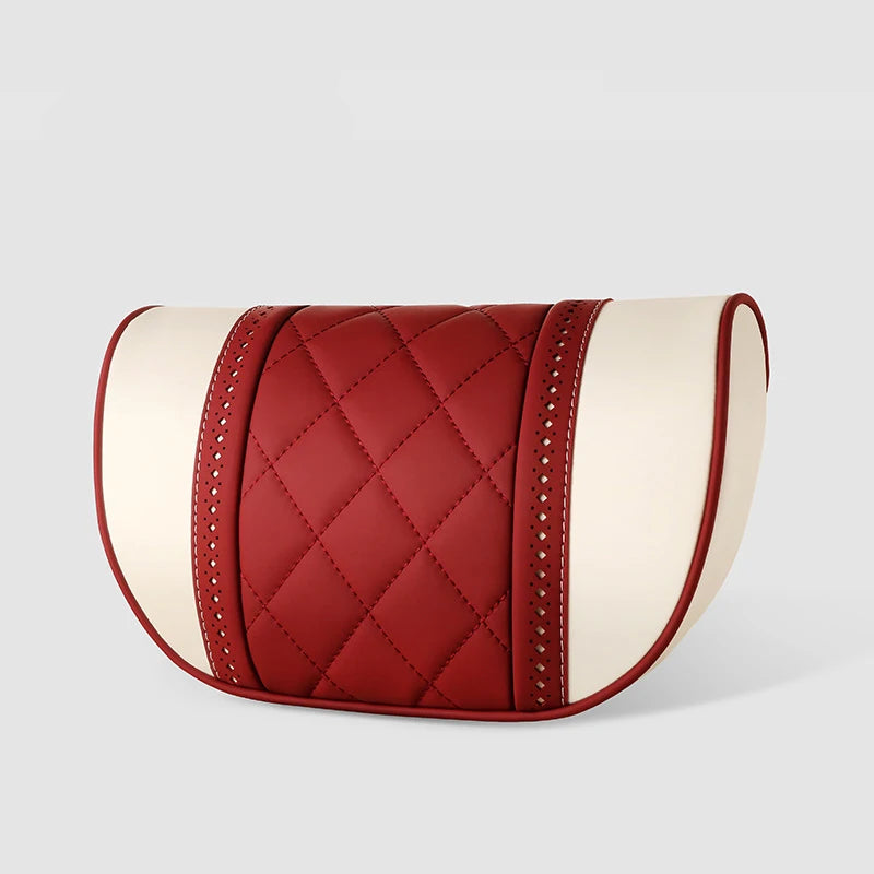 Mercedes-Benz AMG Leather Neck Pillow & Lumbar Support - Beige red Neck Pillow