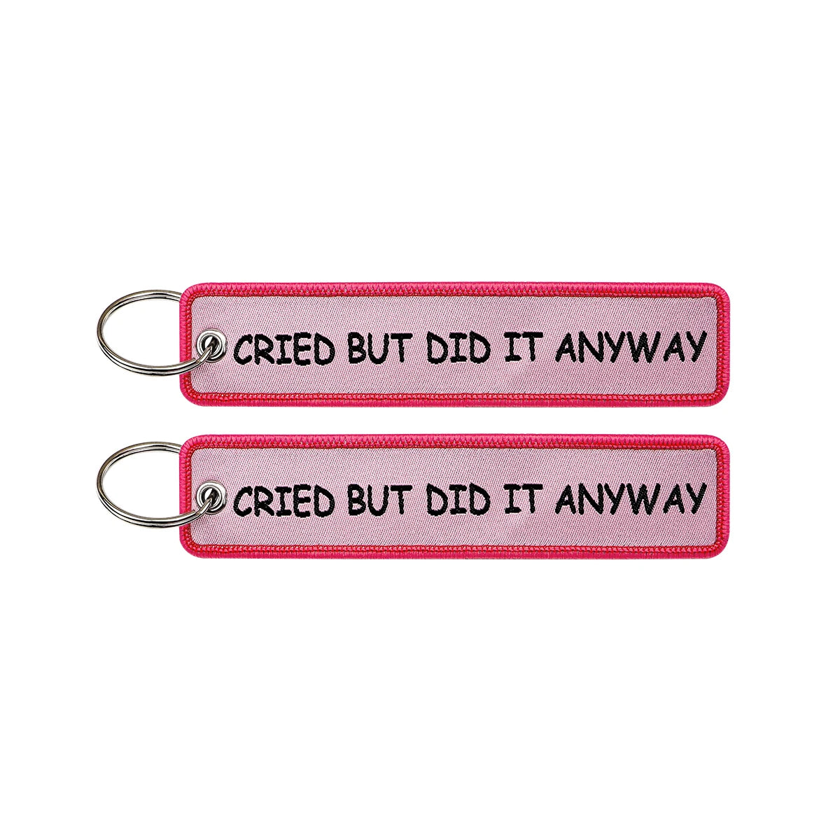Embroidered Keys Tag Keychain - Personalized Key Identifier Fob