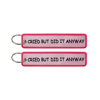 Embroidered Keys Tag Keychain - Personalized Key Identifier Fob