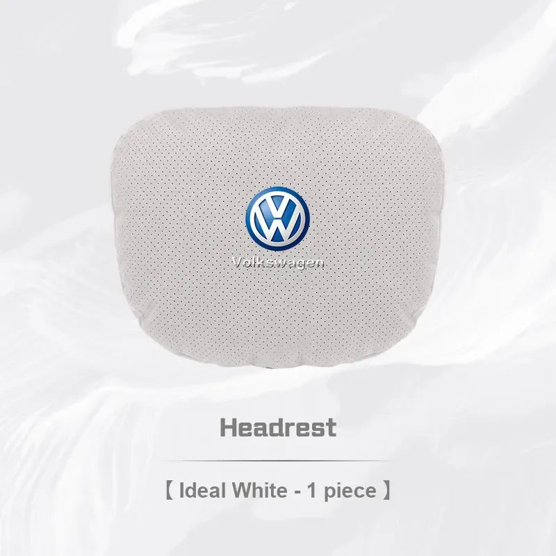 Volkswagen Neck Pillow & Lumbar Support - headrest white