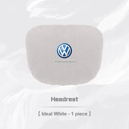 Volkswagen Neck Pillow & Lumbar Support - headrest white