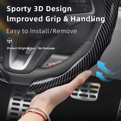 Genesis Carbon Fibre Snap-On Steering Wheel Cover