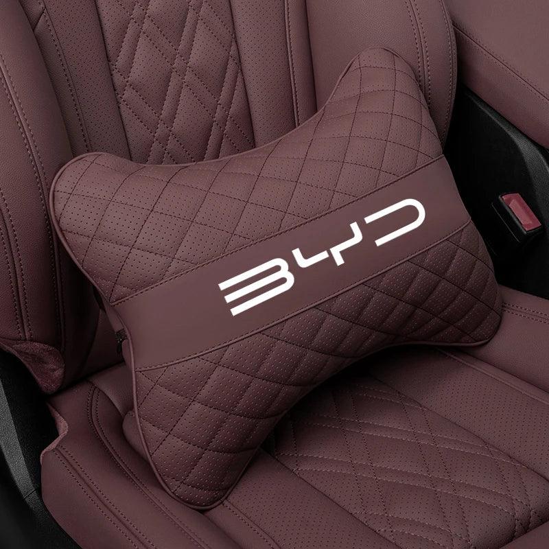 BYD Car Headrest & Lumbar Cushion - Black-headrest