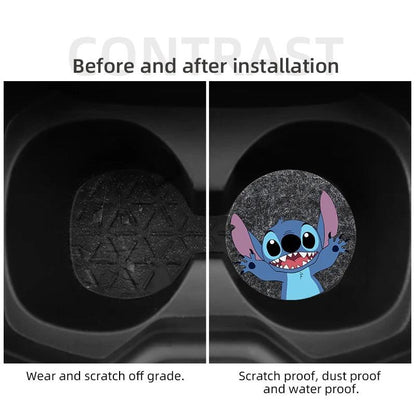 Stitch 3D Anti-Slip Car Cup Holder Coaster Cartoon Auto Interior