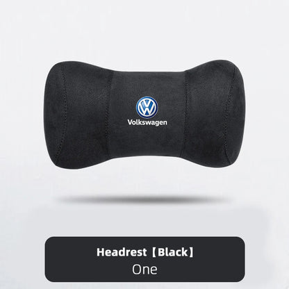 VW Suede Car Headrest Pillow