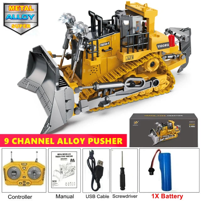 4WD RC Excavator & Dump Truck – Remote Control Construction Vehicles - Dump 1Battery