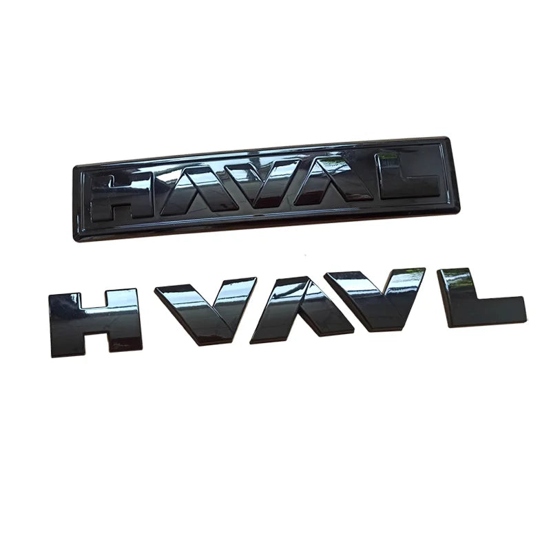 Haval H6 PHEV Front Grille and Rear Emblem Set - 2Pcs Glossy Black