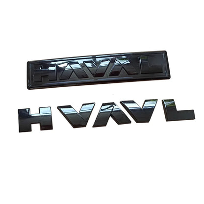 Haval H6 PHEV Front Grille and Rear Emblem Set - 2Pcs Glossy Black