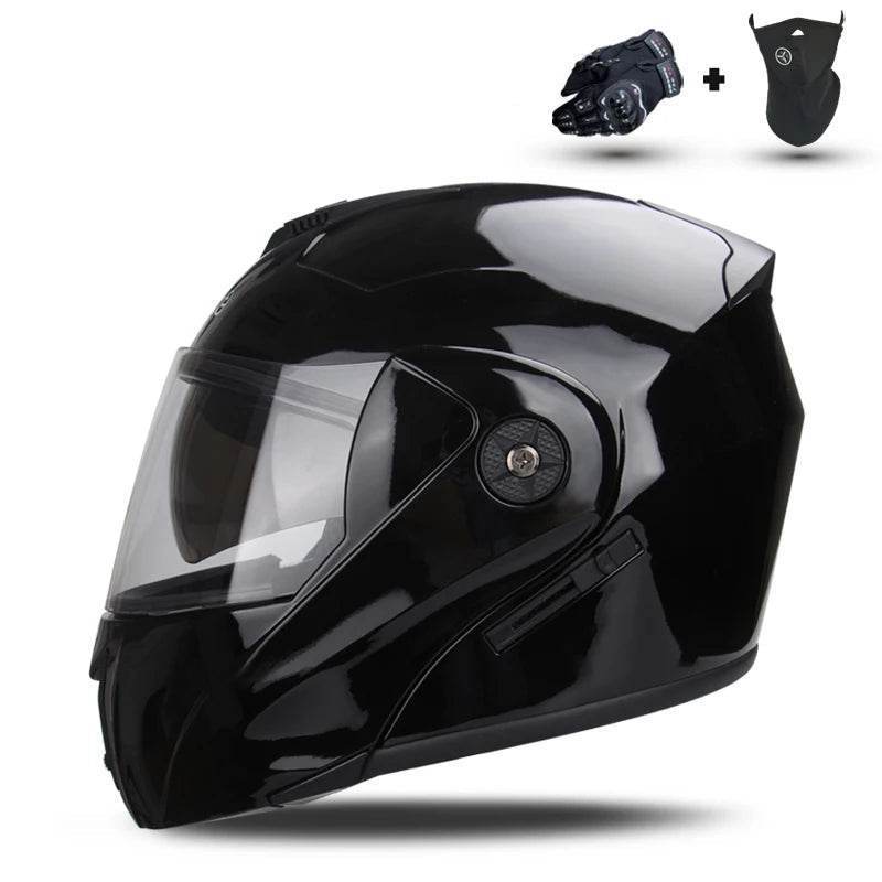 Modular Double Lens Flip-Up Motorcycle Helmet with Visor - 13 / S
