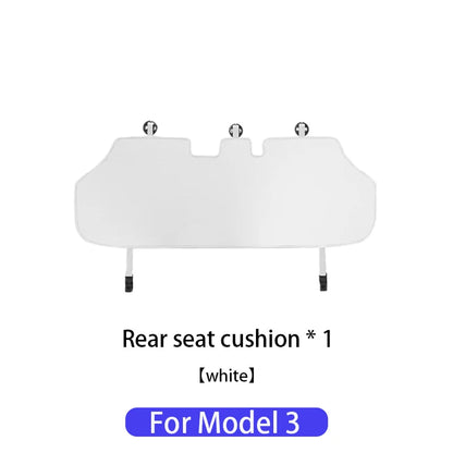 Tesla Ice Silk Seat Cushion | Model 3 & Y (2019–2025) Breathable Cover - T-M3Y-F01-white