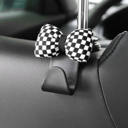 Black Coal Ball Car Seat Hooks - 2PC Headrest Storage Organizer