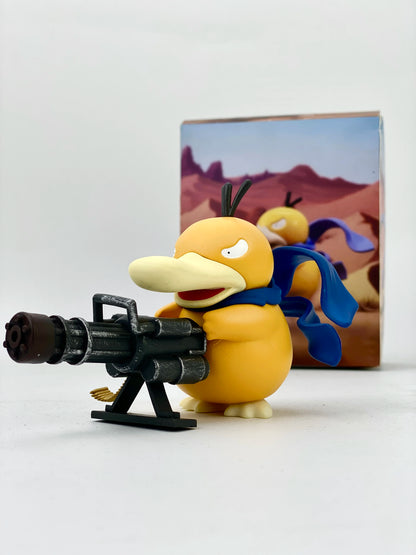 Pokemon Psyduck Gatling Gun Anime Figure