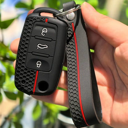 VW Passat & Golf MK4–MK6 Silicone Key Cover with Keychain - A style