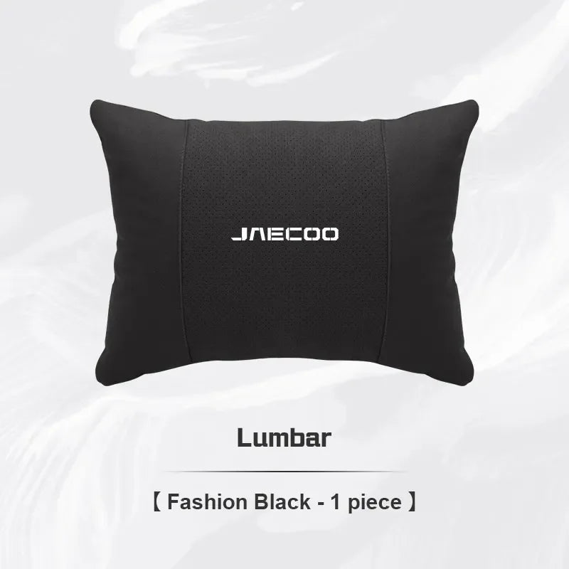 Jaecoo Breathable Suede Neck & Lumbar Support Pillow - lumbar black