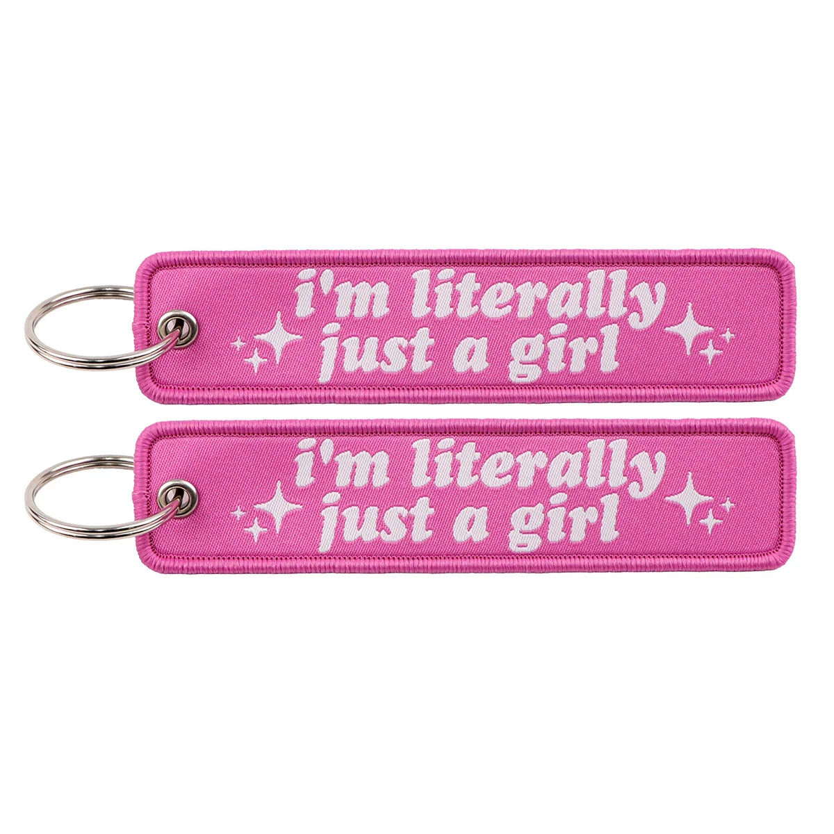Embroidered Keys Tag Keychain - Personalized Key Identifier Fob