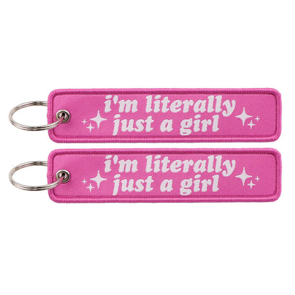 Embroidered Keys Tag Keychain - Personalized Key Identifier Fob