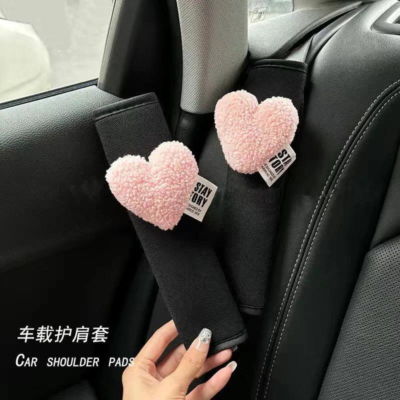 Love Heart Soft Seat Belt Cover Shoulder Pad Cushion
