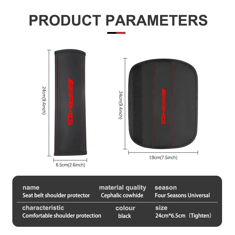 Mercedes-AMG Leather Seat Belt Pads - A