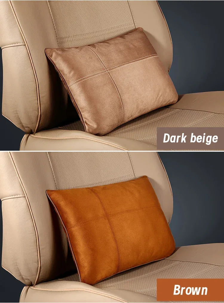 Maybach S-Class Breathable Soft Neck Headrest & Lumbar Support Pillow - Headrest Black