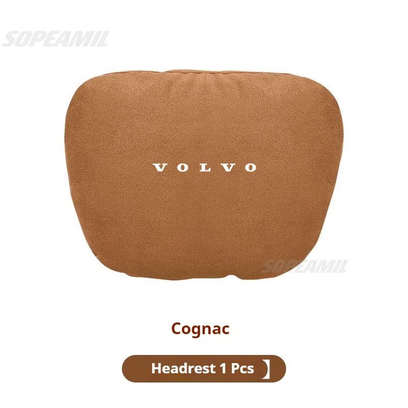 Volvo Car Headrest & Lumbar Support Pillow - Orange Headrest