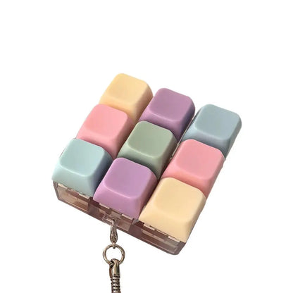 Decompression Keyboard Key Fidget Toy Anti-Stress Relief Keychain