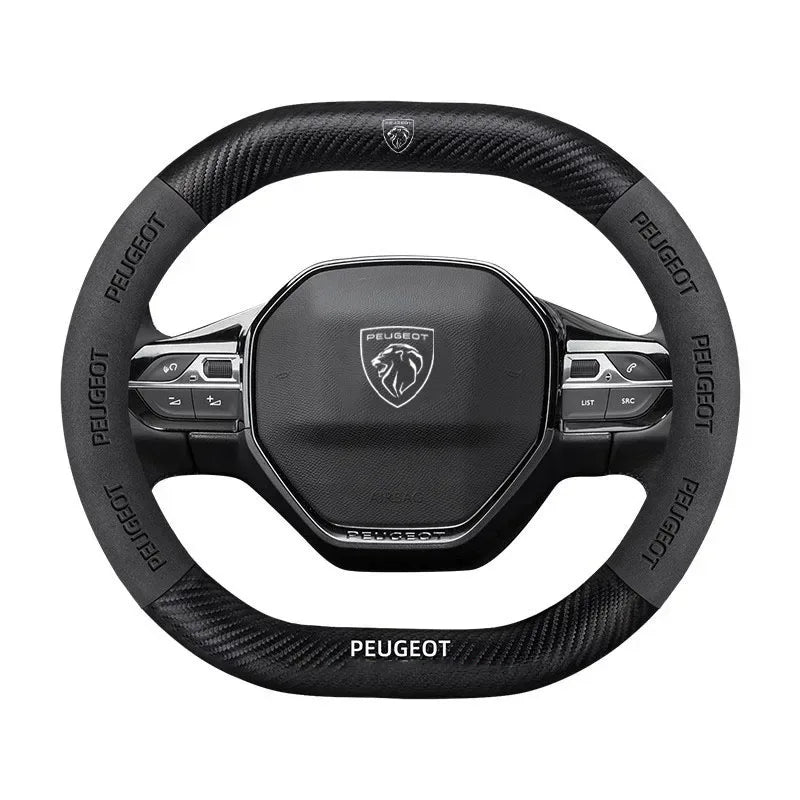 Peugeot 3008 4008 5008 208 2008 Suede Leather Steering Wheel Cover