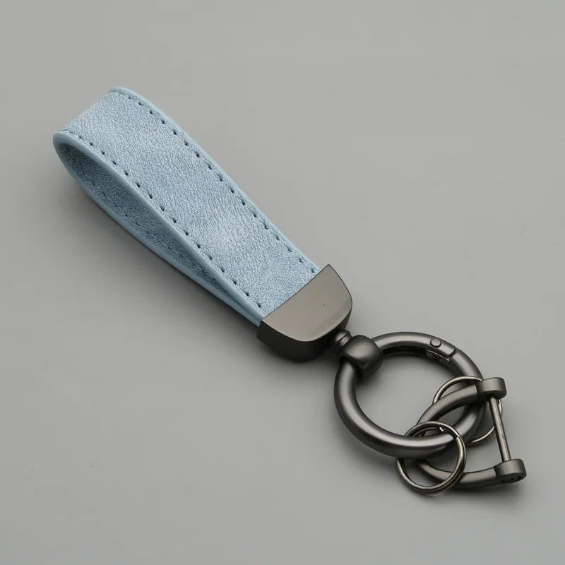 Custom Laser Engraved Suede Leather Keychain - Personalized Logo