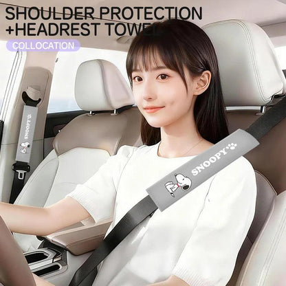 Universal Snoopy Car Seat Belt Cover Soft Padded Auto Protector