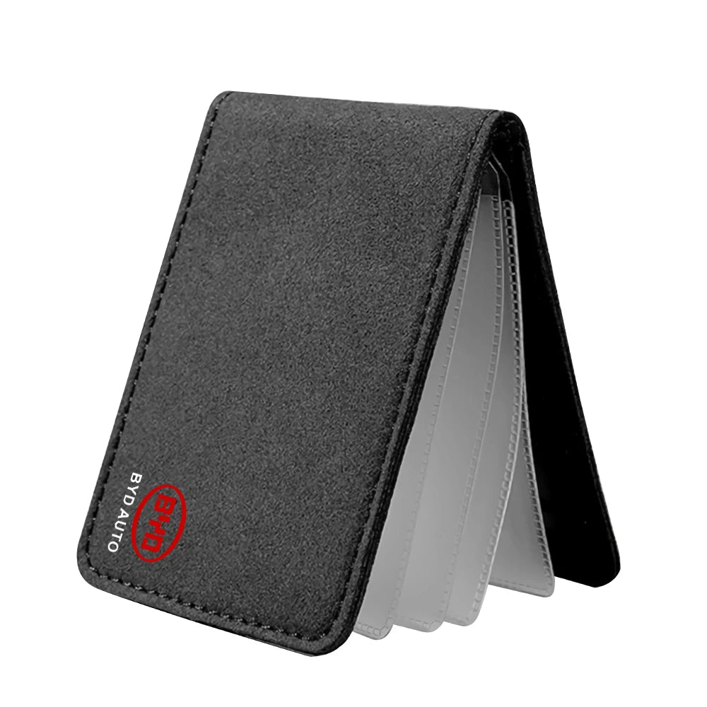 Suede-Style Driver Licence and Card Holder for BYD Models