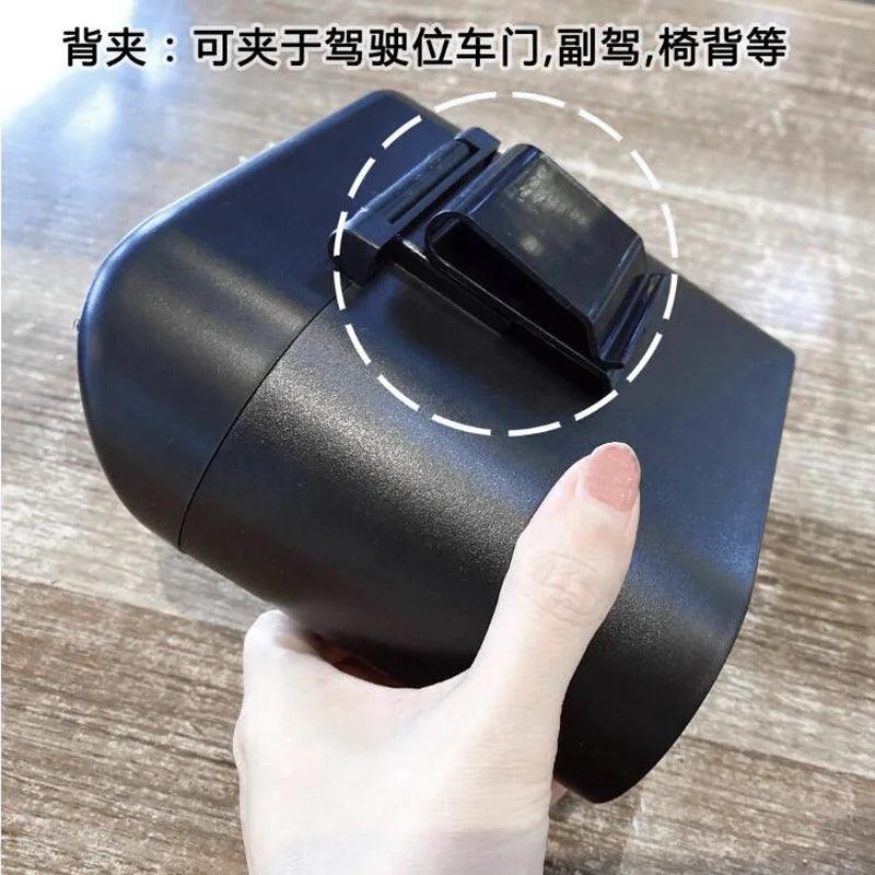 Hanging Car Trash Bin with Bowknot Design - Auto Organizer Storage
