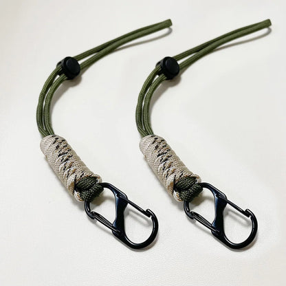 Hand Woven Paracord Keychain Wrist Strap with Quick Release Buckle