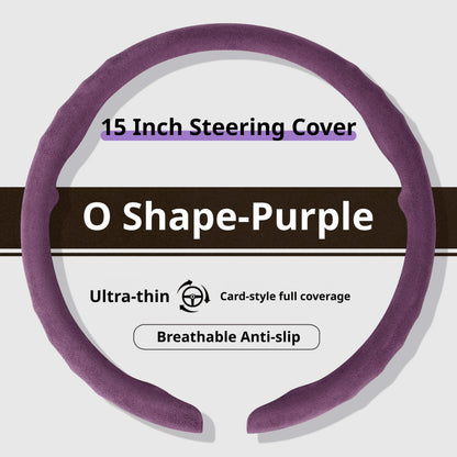 Genesis Ultrasuede Steering Wheel Cover - Round Shape / Purple