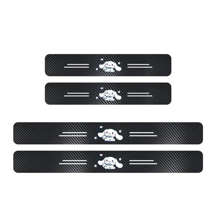 Carbon Fiber Car Door Sill Protector Stickers Anti-Scratch Threshold