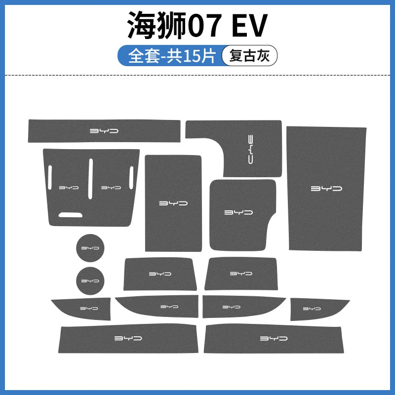 BYD SeaLion 07 EV Console Storage Organizer Cup Mat Door Liner Kit