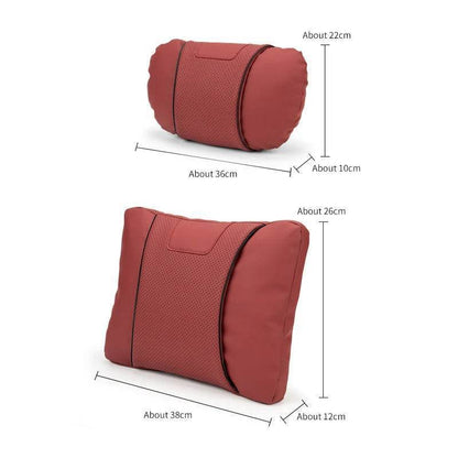 Land Rover Leather Car Neck Pillow – Range Rover, Defender, Evoque, Sport, Freelander & Discovery - headrest 1pc white