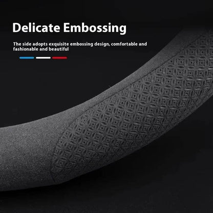 Mercedes Carbon Fiber Leather Steering Wheel Cover - 