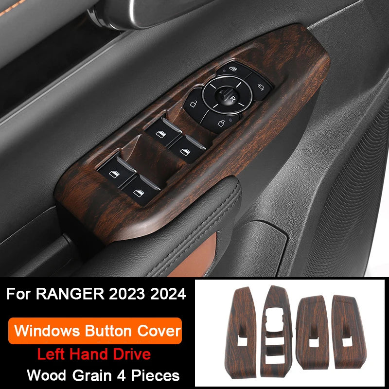 Ford Ranger Wildtrak Wood Grain Trim - Windows Panel LHD