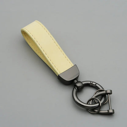 Custom Laser Engraved Suede Leather Keychain - Personalized Logo