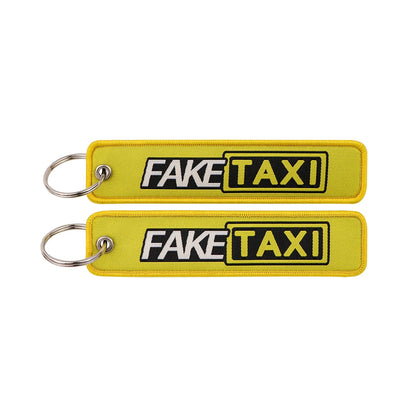 Embroidered Keys Tag Keychain - Personalized Key Identifier Fob