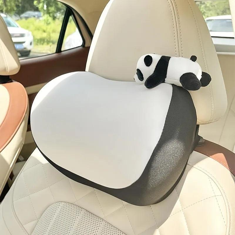 Panda Car Headrest Neck Pillow - Cartoon Design Interior Accessory
