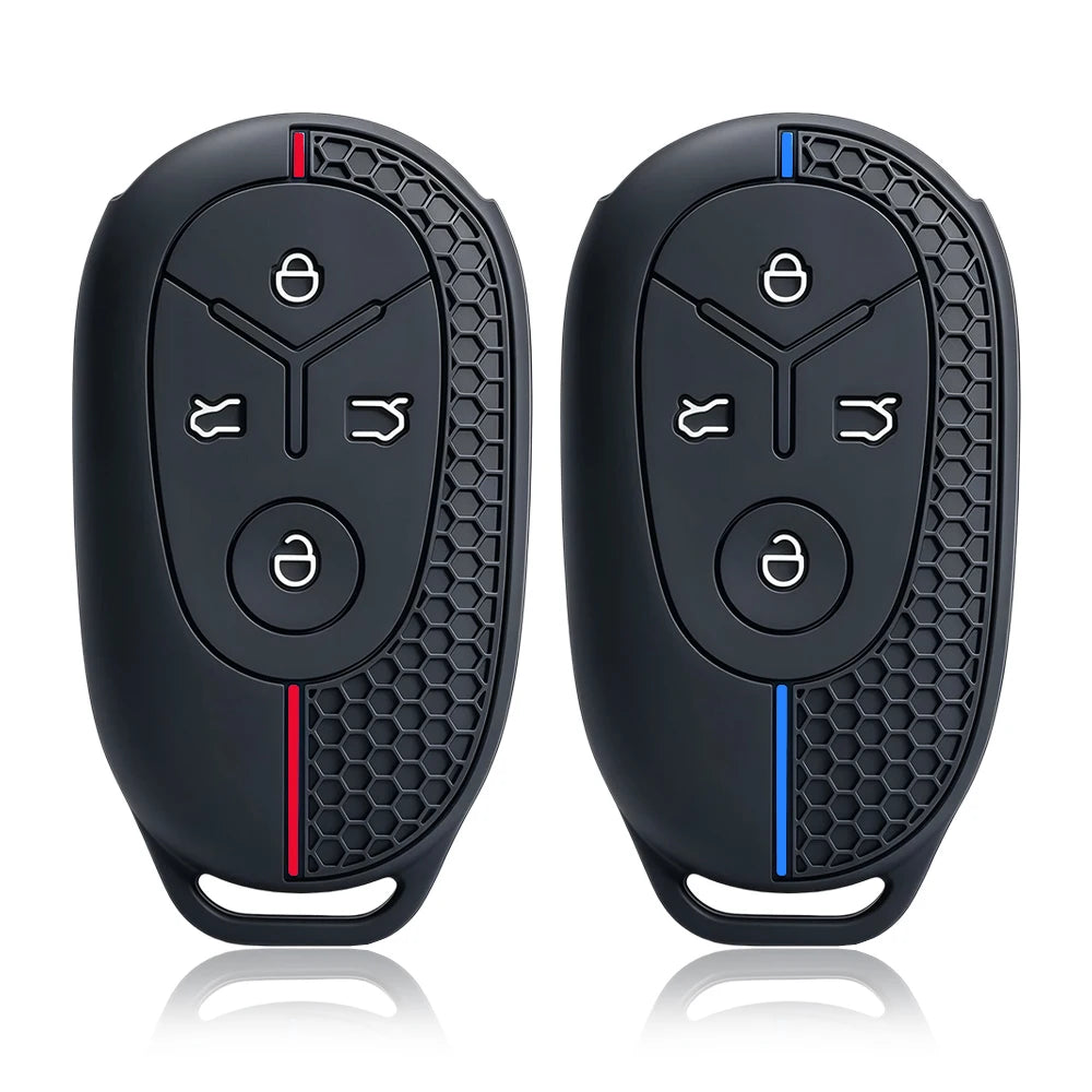 Geely EX2 Proton e.MAS 5 4-button silicone key case - button cutout detail