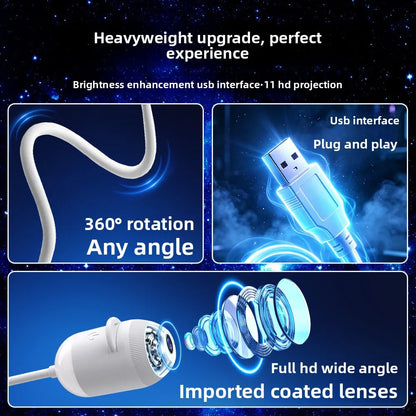 USB Starry Sky Car Projector Light with Adjustable Angle
