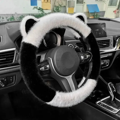 Plush Cat Ear Universal Steering Wheel Cover